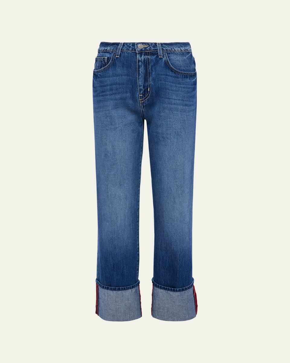 Leighton Ultra High-Rise Cuffed Stovepipe Jeans